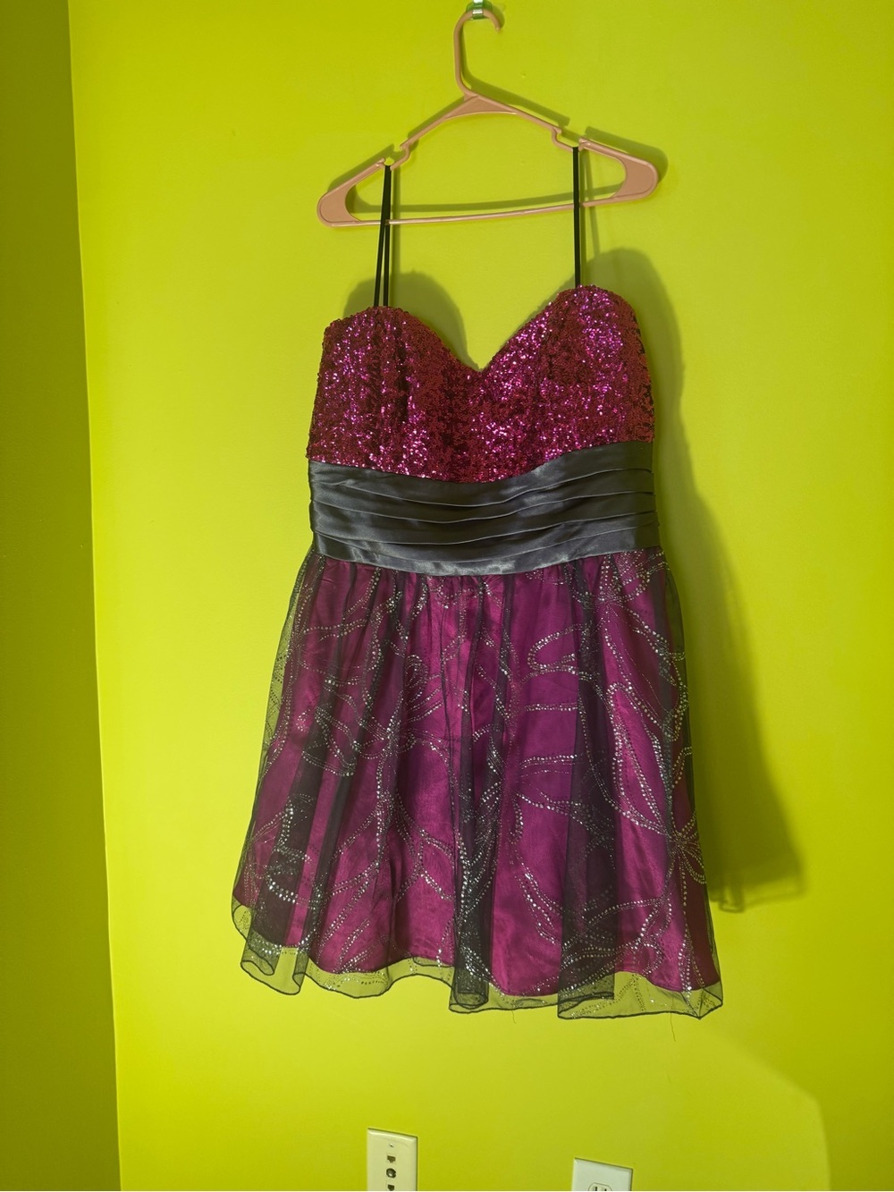 Deb y2k Pink formal prom mini dress